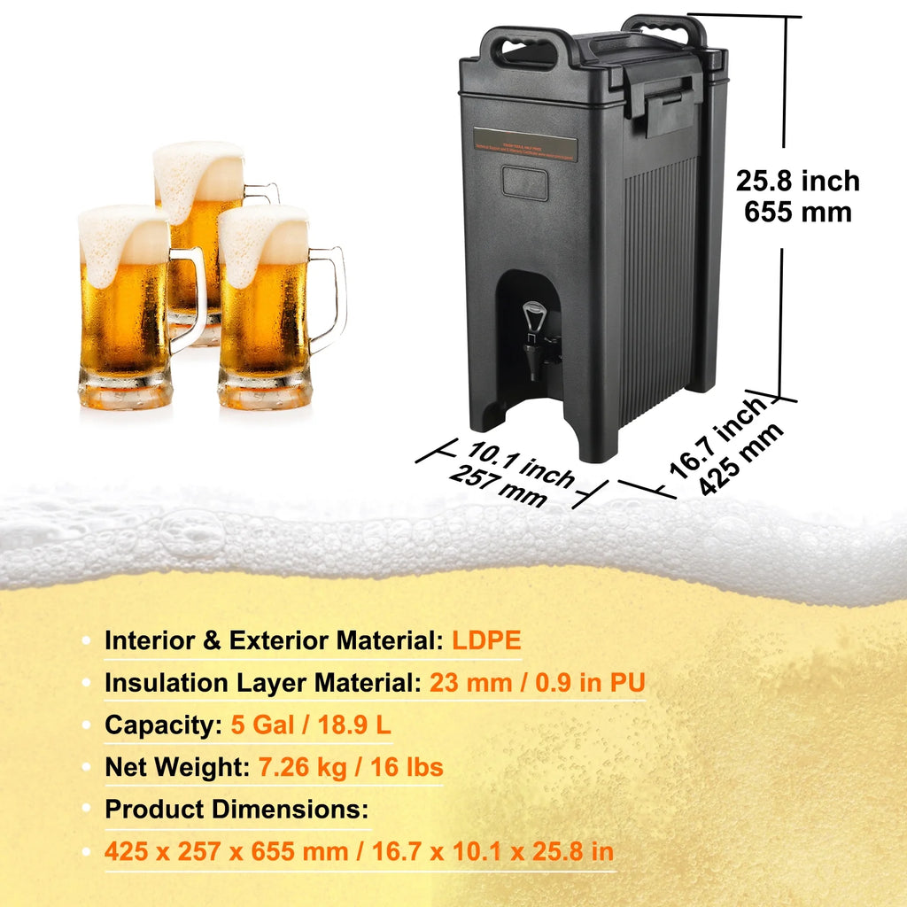 5 Gallon Insulated Beverage Dispenser E3445