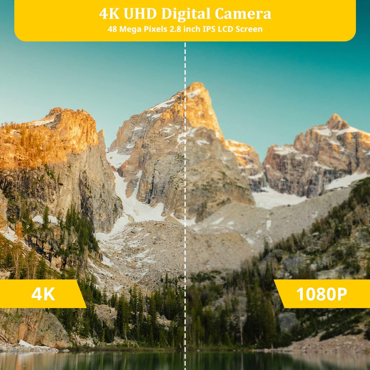 4K 48MP Portable Pocket Camera with Charger Dock, 2.8 LCD Screen, Pack of 2 X625
