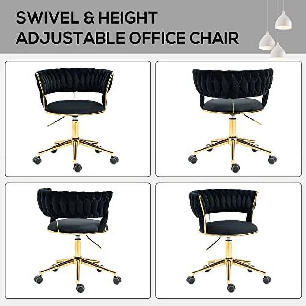 Velvet Height Adjustable Swivel Office Chair with Wheels Z593