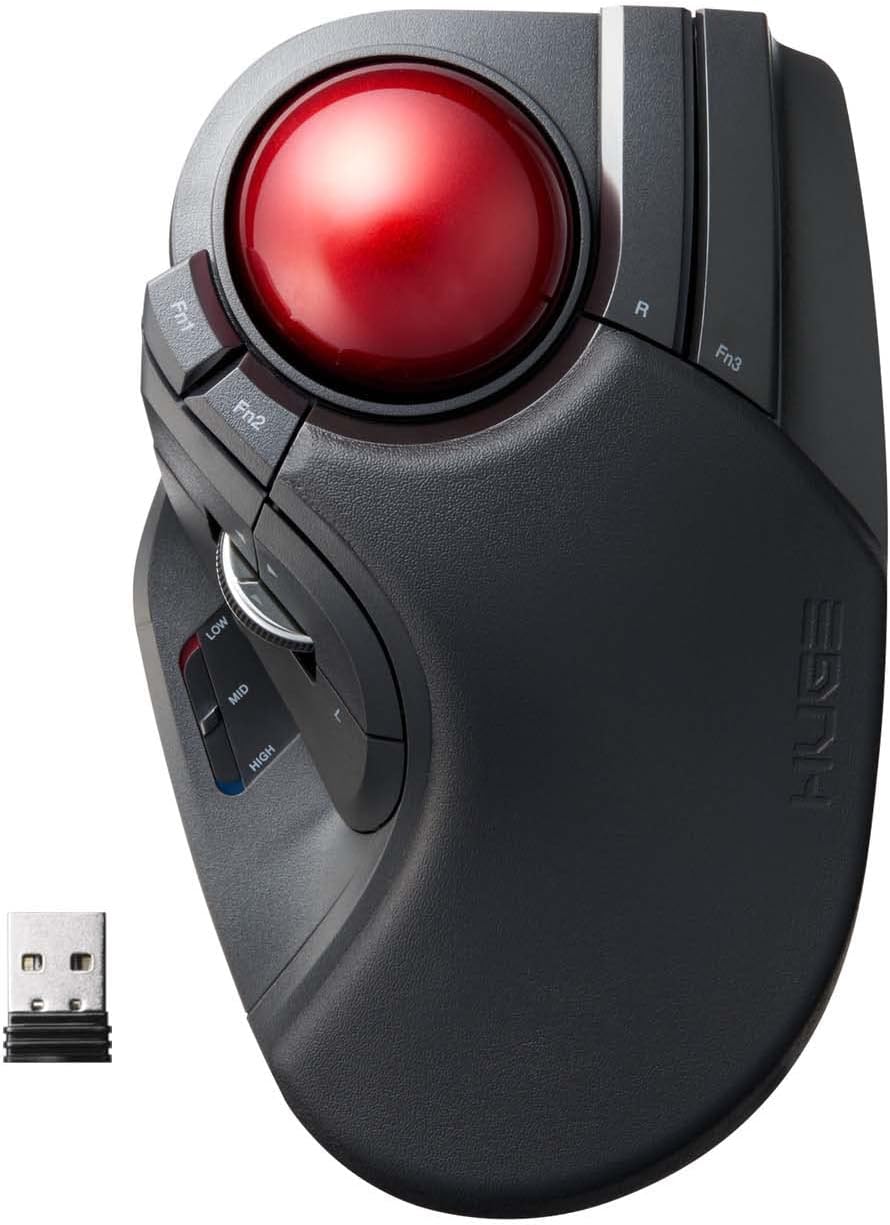 Wired Finger-operated Large Trackball Mouse 8-Button I6079
