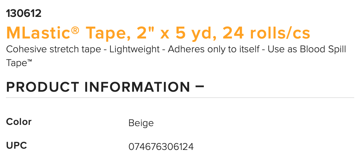 Lastic Tape 3 inch x 5 Yard (Case of 16) Y919377