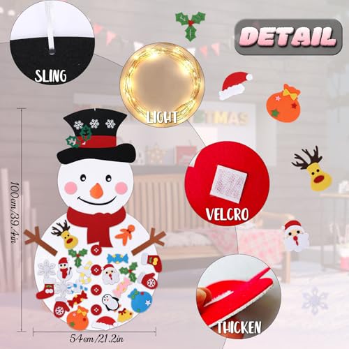 Felt Christmas Tree Set with 34 Detachable Ornament K460