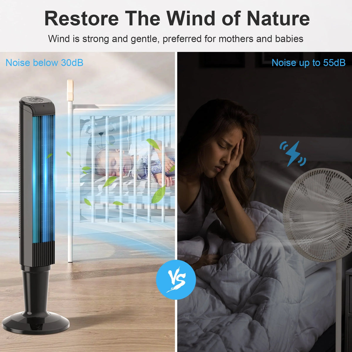 36 Tower Fan with Remote, 3 Speeds, 3 Modes R88696