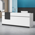 U-Shaped Wooden Reception Desk with Lockable Drawer S638527