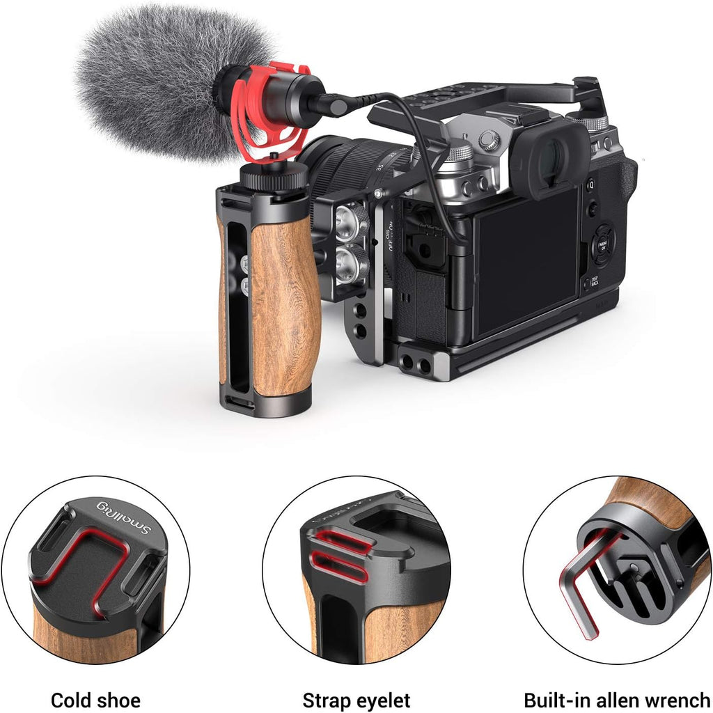 Wooden Mini Handle Side Handgrip with 1/4-20 Screws J933