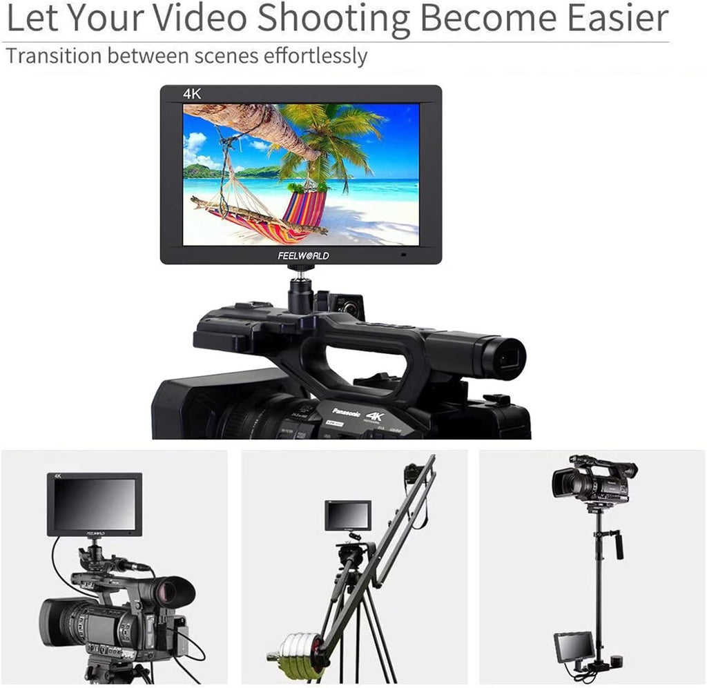 7 4K HDMI On Camera Field Monitor IPS Full HD 1920x1200 with Peaking Assist B530448