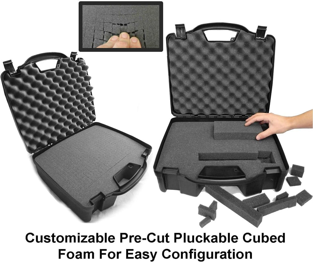 Hard Case Compatible with Shure Microphones with Customizable Foam for up to 6 Mics T808