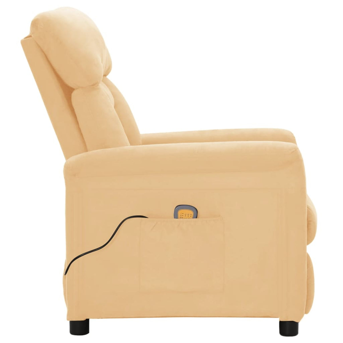 Electric Massage Recliner with Adjustable Footrest and Side Pocket, Faux Leather Sofa Chair A850200