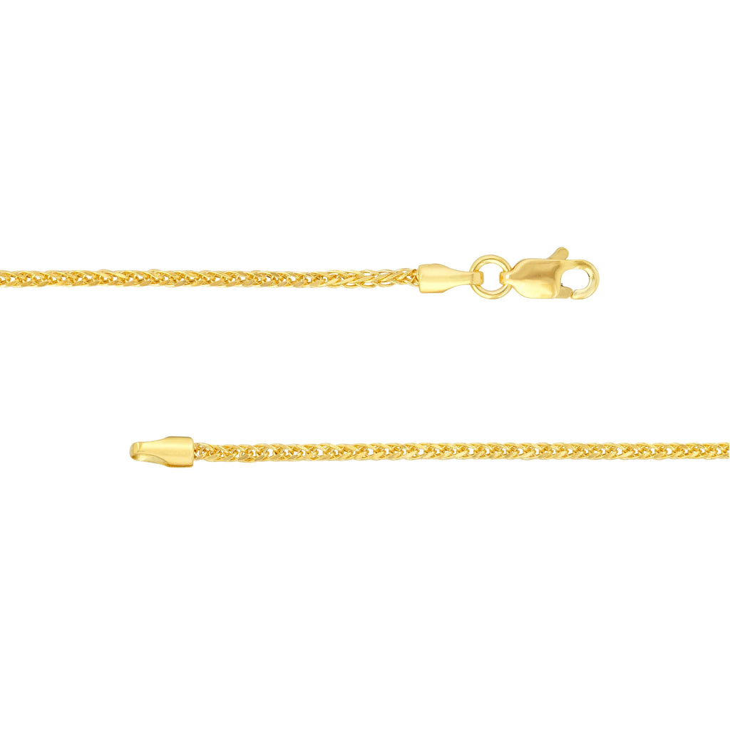 18" 1.25mm Hollow Square Wheat Chain Necklace Z327524