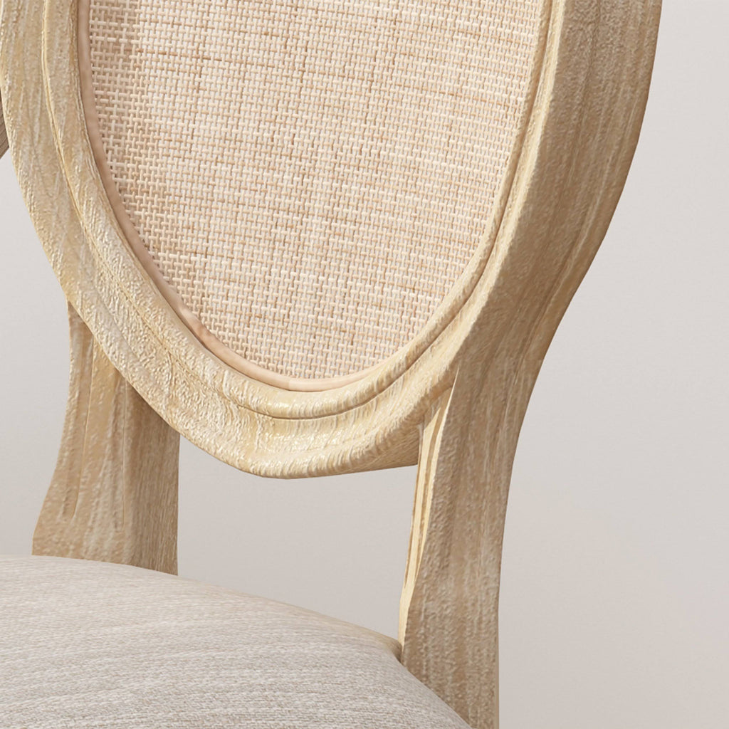 Oval Cane Back Dining Chair (Set of 2) Light Blue K426078