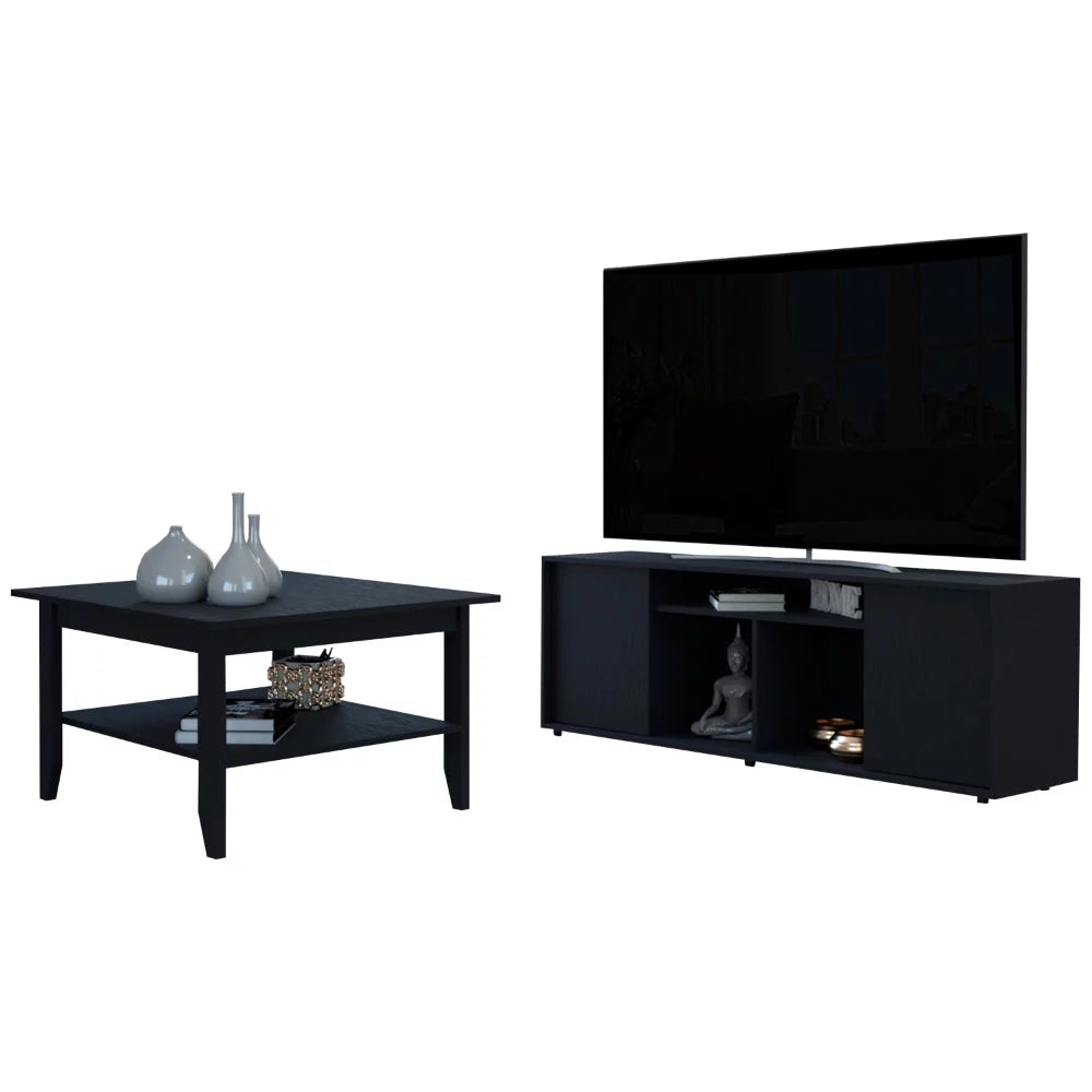 Black Coffee Table and TV Stand P921