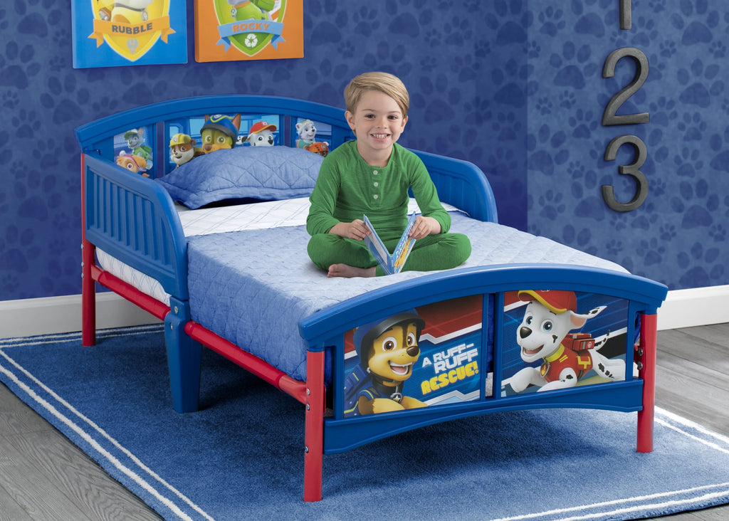 Blue Plastic Toddler Bed D853