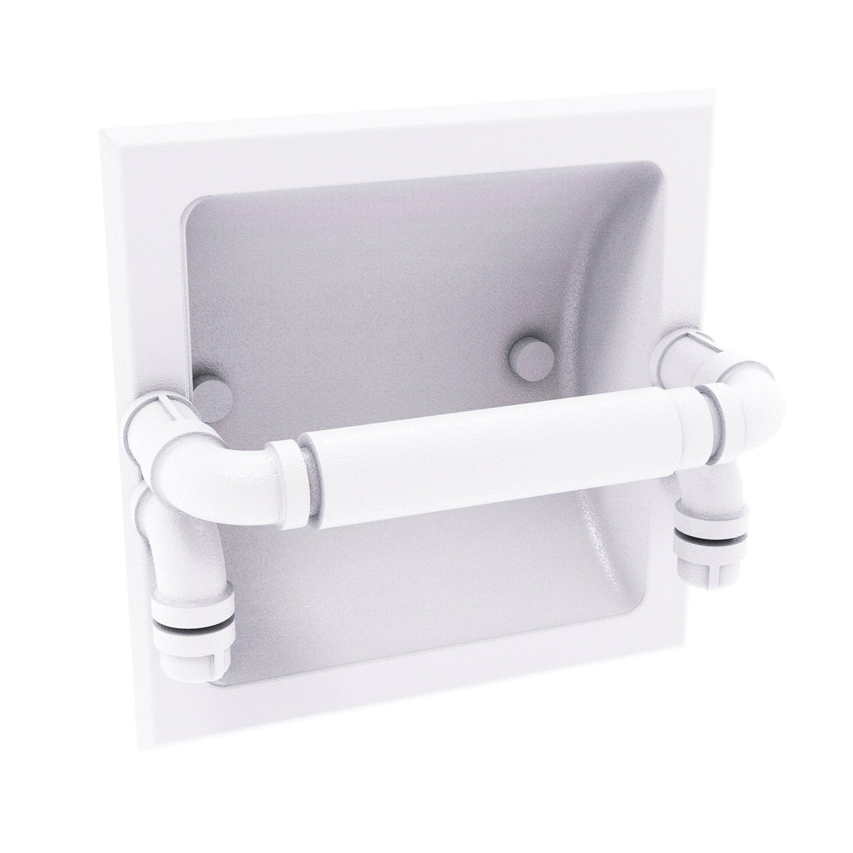 Matte White Recessed Toilet Paper Holder N385986