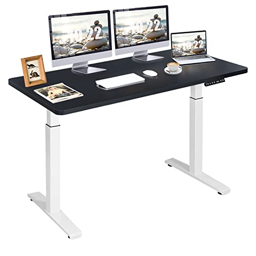 55" x 28" Height Adjustable Electric Standing Desk with Solid One-Piece Desktop E141767