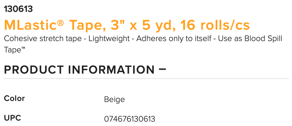 Lastic Tape 3 inch x 5 Yard (Case of 16) Y919377