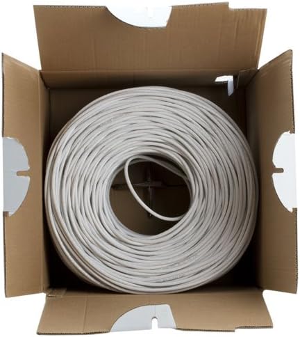 White 23 AWG Solid UTP CAT6 Bulk Cable 1000 ft X136