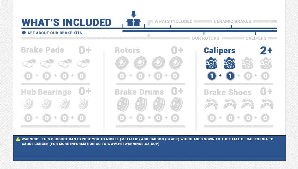 Semi-Loaded Front Caliper Pair + Hardware Kit [Left & Right] F916857