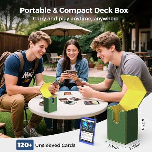 Black Grey Trading Card Storage Box with Portable Handle C514714