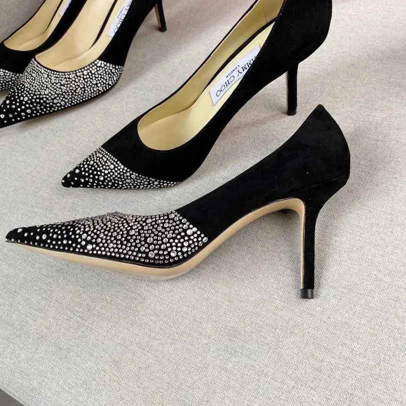 Black Suede Pumps U44602