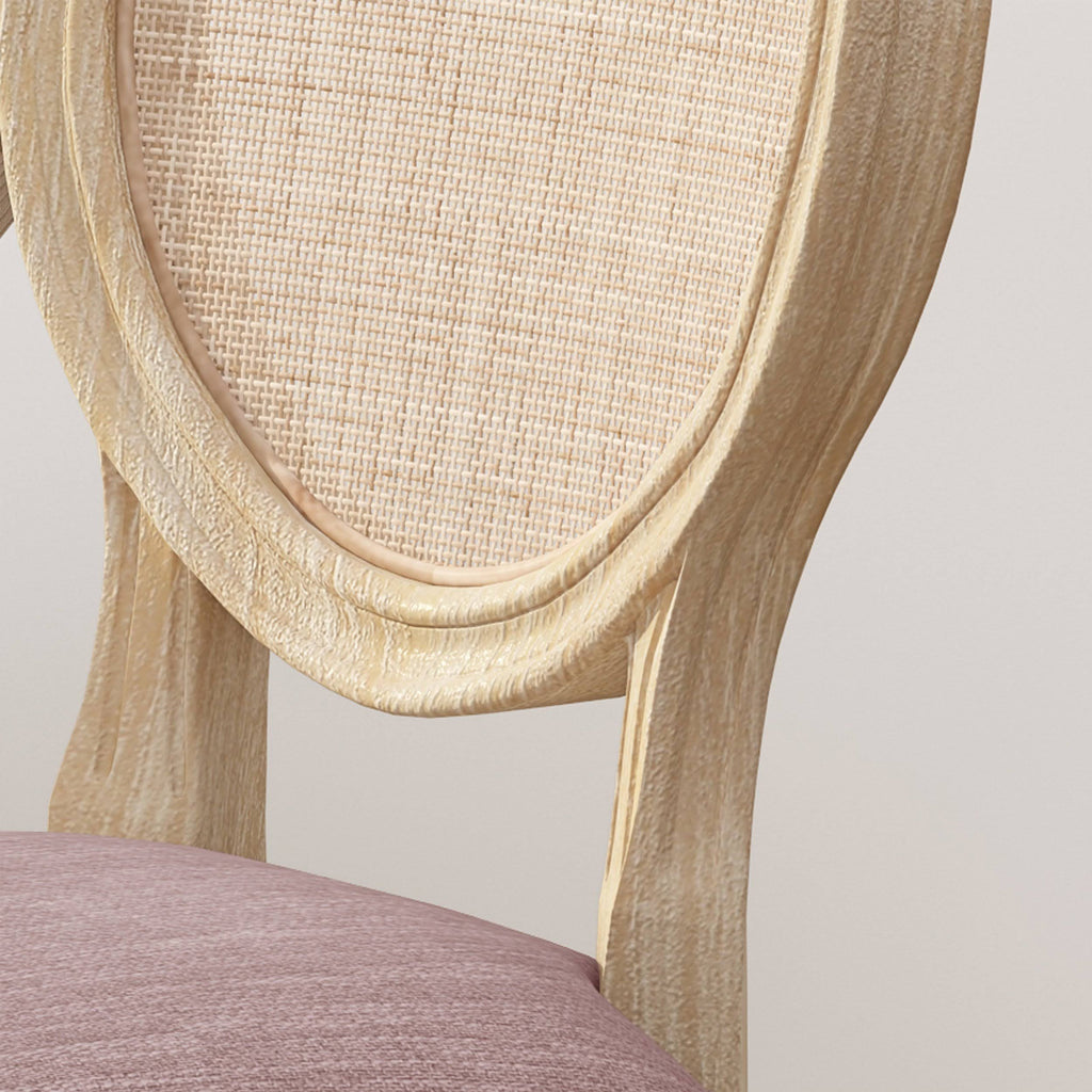 Oval Cane Back Dining Chair (Set of 2) Light Blue K426078