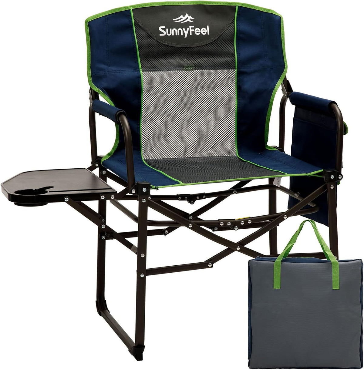 Oversized Portable Folding Camping Chair with Side Table D6321