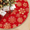 36 Inch Snowflake Round Red Tree Skirt I258355