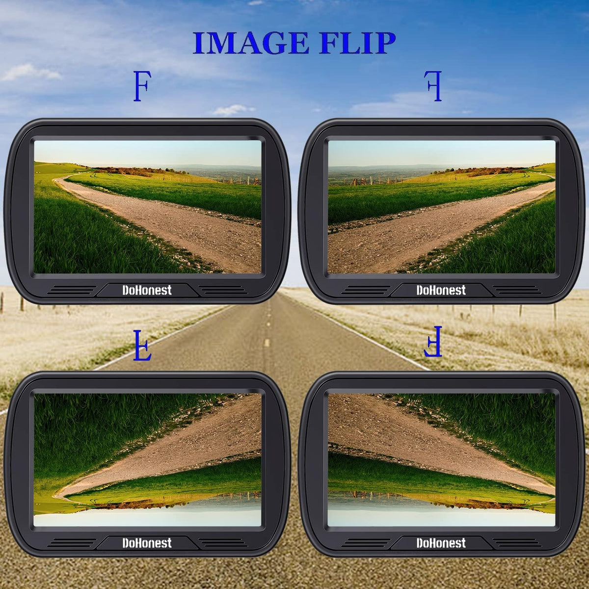 Wireless Backup Camera with 5'' Monitor HD 1080P H734