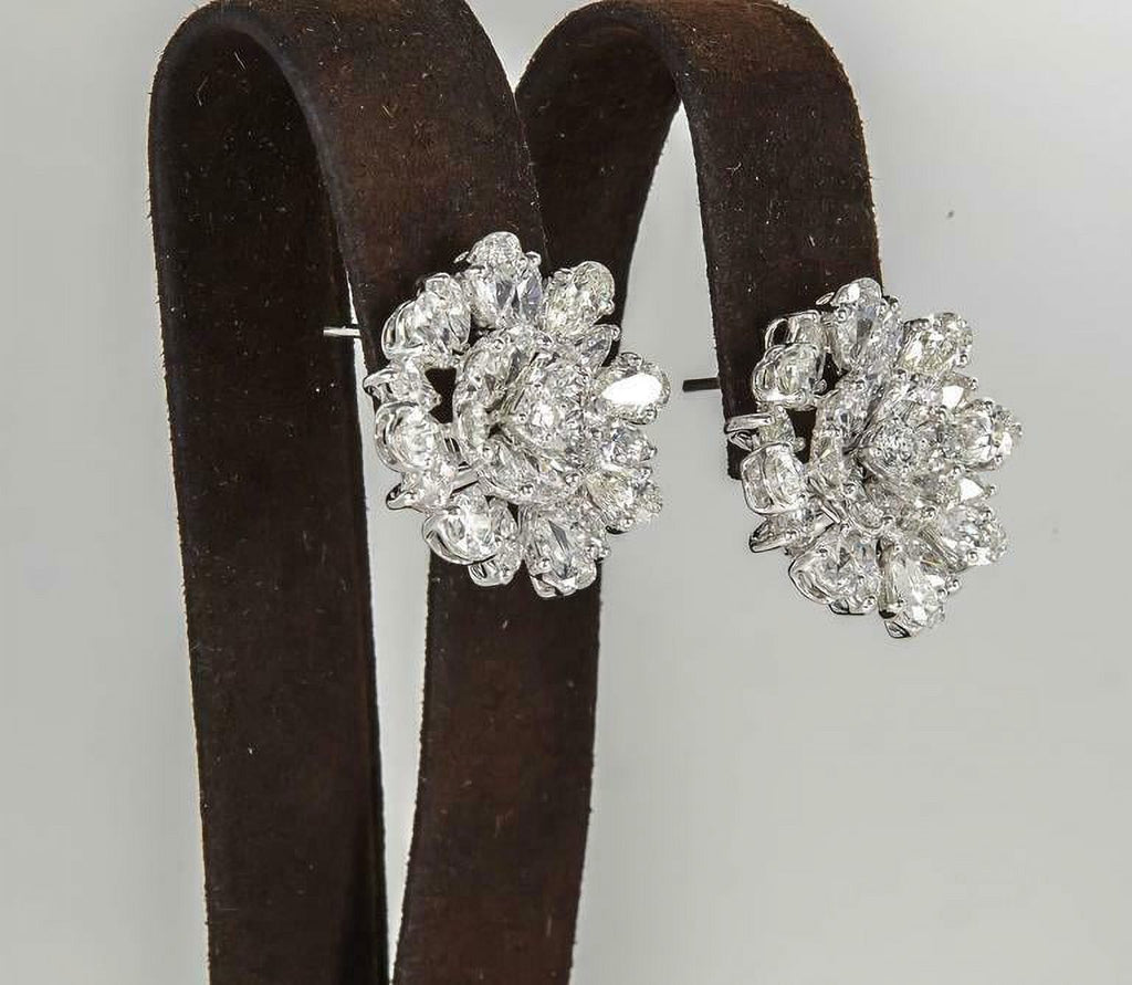 Platinum Button Earrings T33151