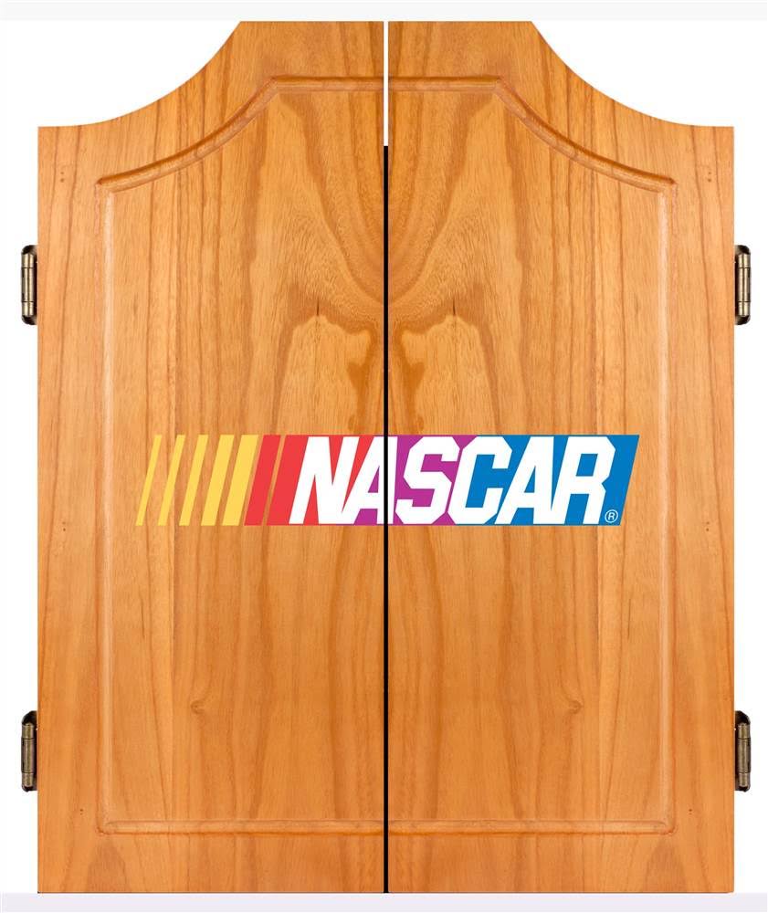 Beveled Wood Dart Cabinet Set Z746