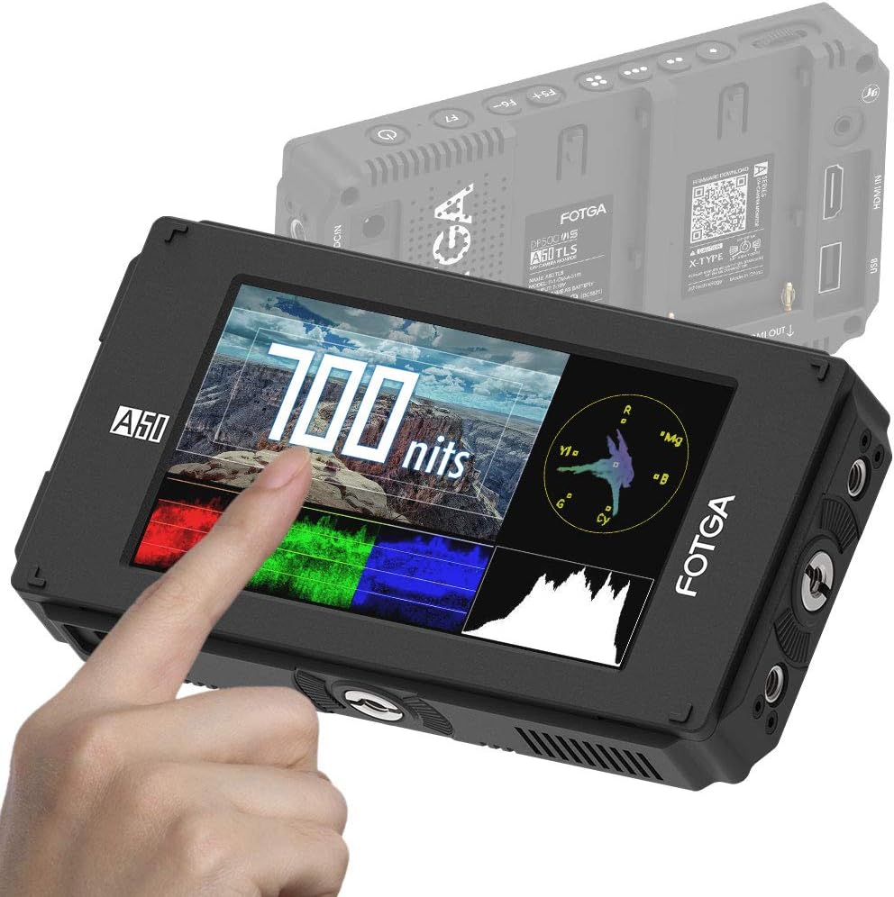 5inch Touchscreen Camera Field Monitor with Battery Charger Carry Case I44792