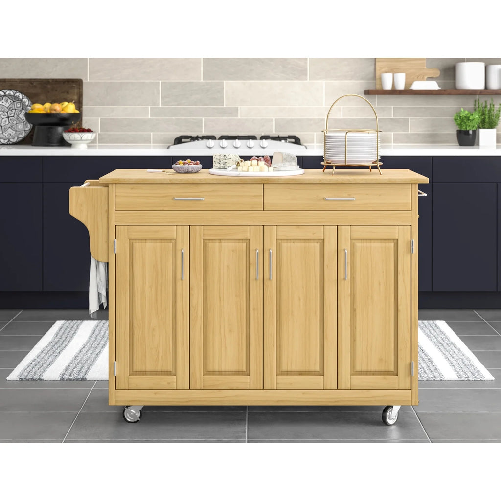 Wood Rolling Kitchen Cart F805