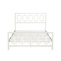 White Queen-size Iron Bed Frame Z4007
