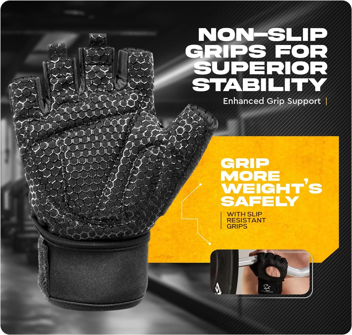 Weightlifting Gloves with Non-Slip Padding X80395