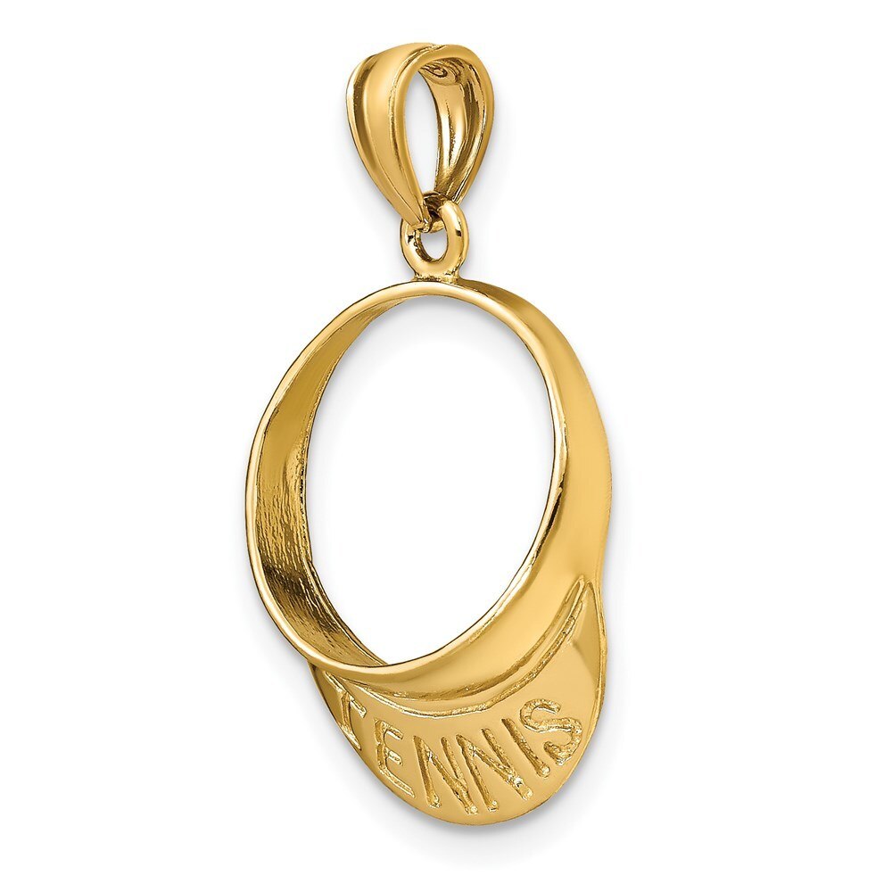 14k Yellow Gold Tennis Visor Pendant V3457