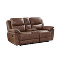 78 Inch Manual Dual Recliner Loveseat Brown H42833
