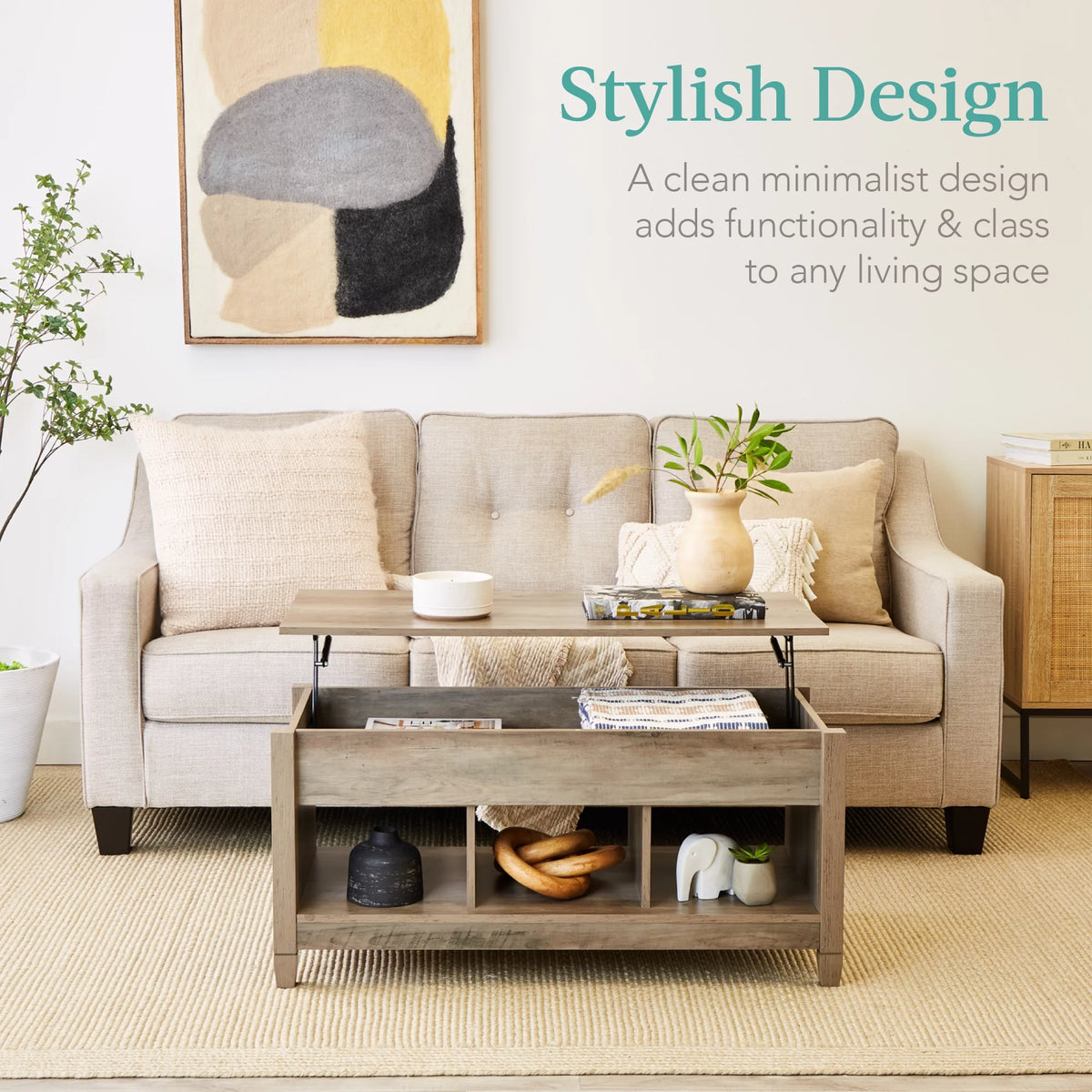 Lift Top Coffee Table with Hidden Storage C290811