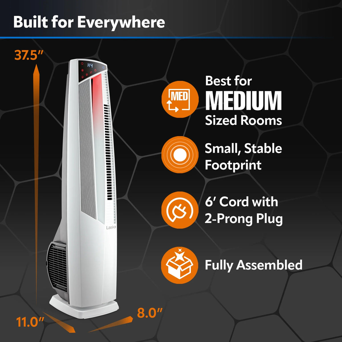 High Velocity Fan and Ceramic Space Heater with Remote X43951