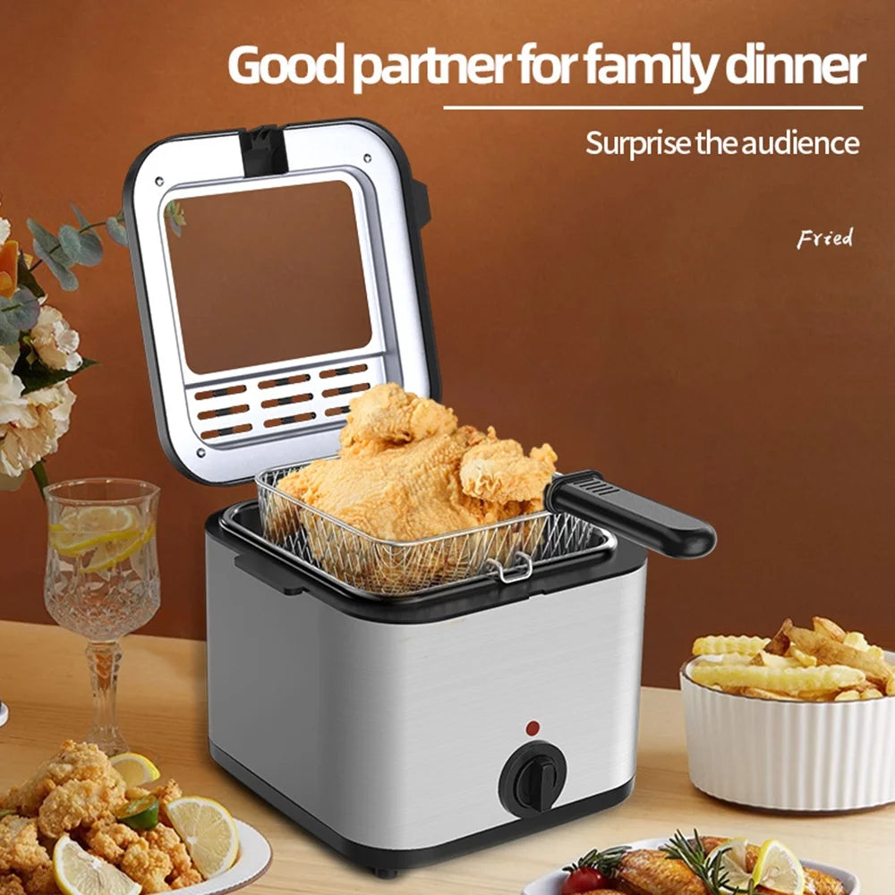 2.5L 1000W Stainless Steel Electric Fryer O521