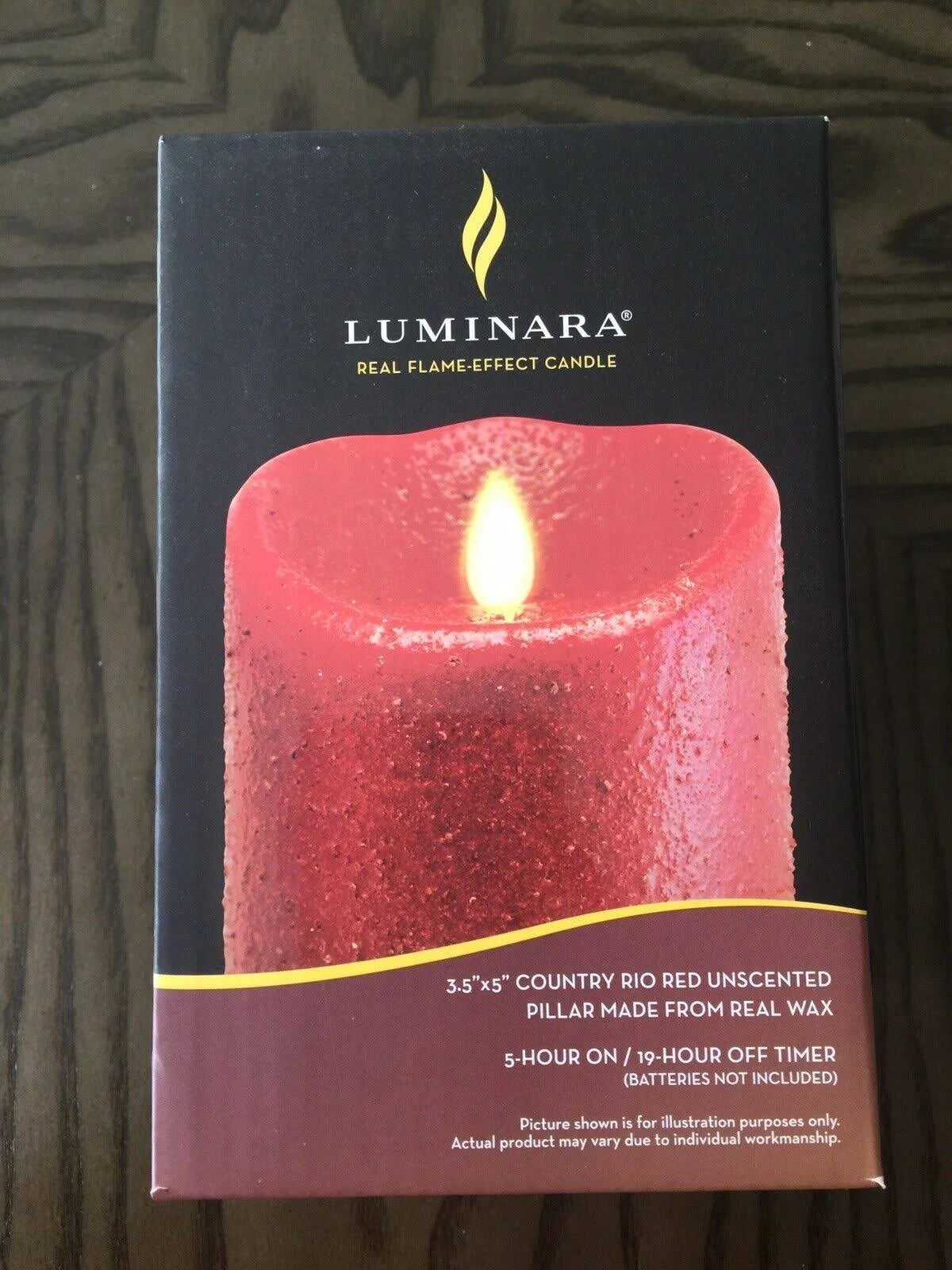 Flameless Candle - Rio Red Country Pillar - 5 in I597