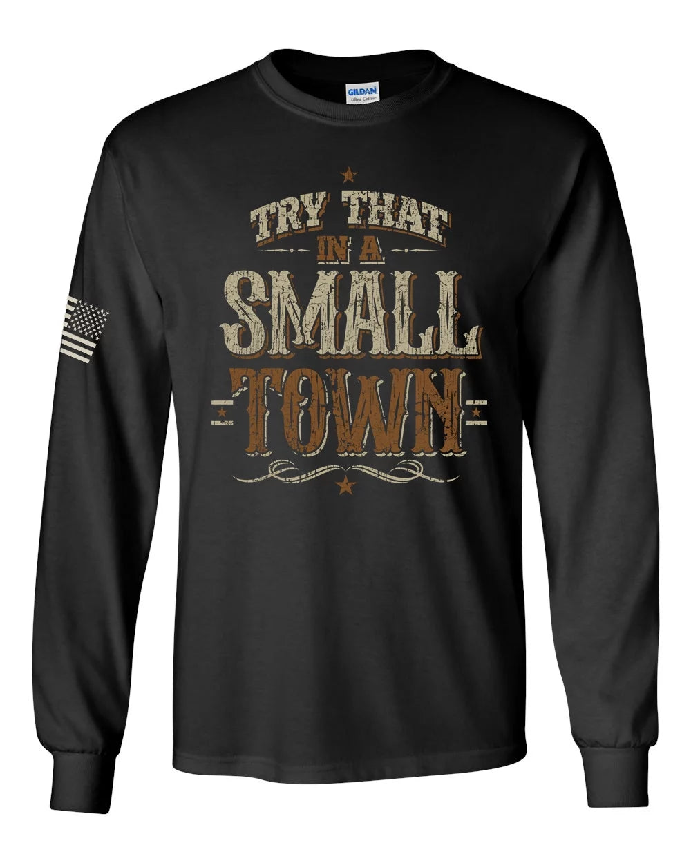 Black Long Sleeve Graphic T-shirt X976170