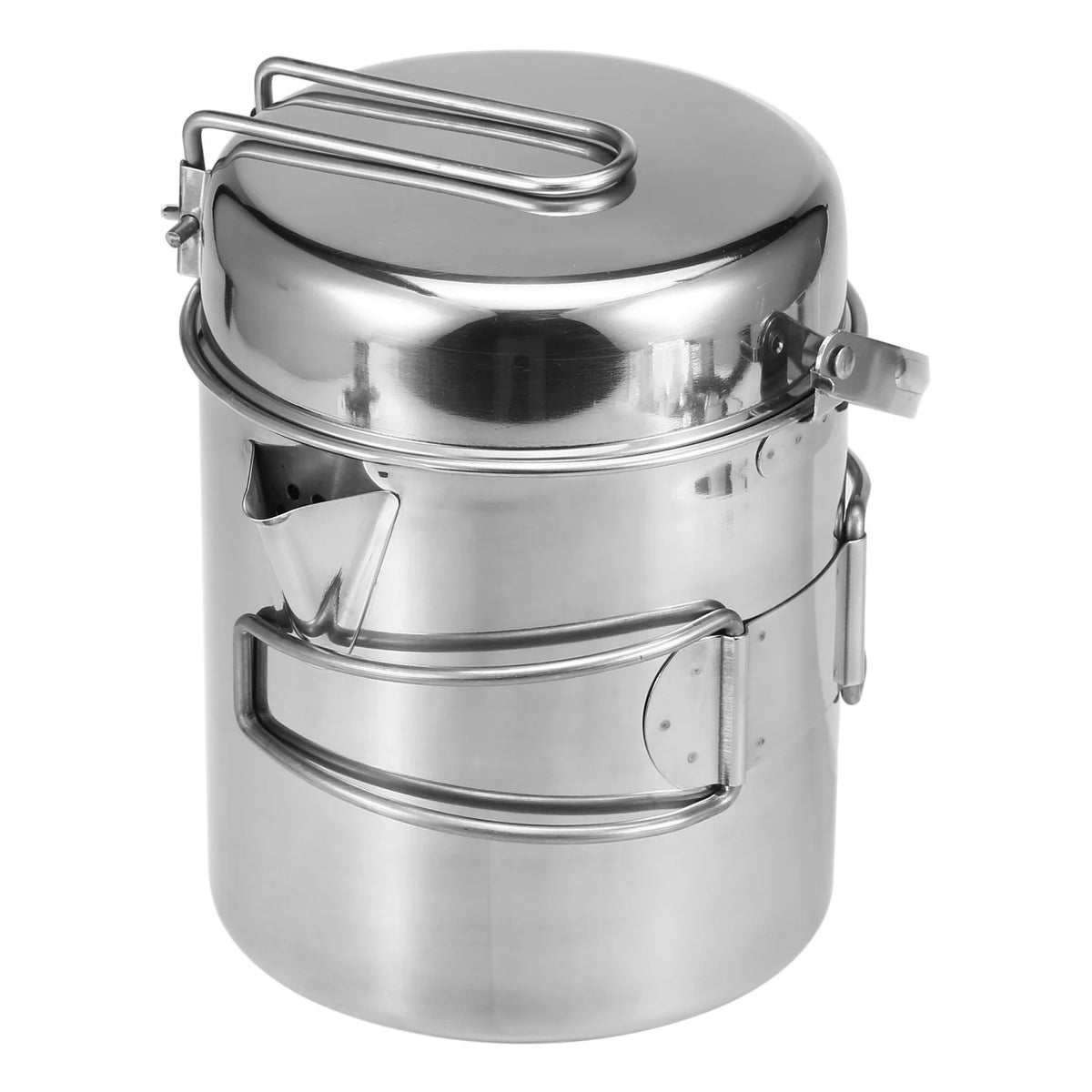 1L Stainless Steel Cooking Kettle with Foldable Handle J264703