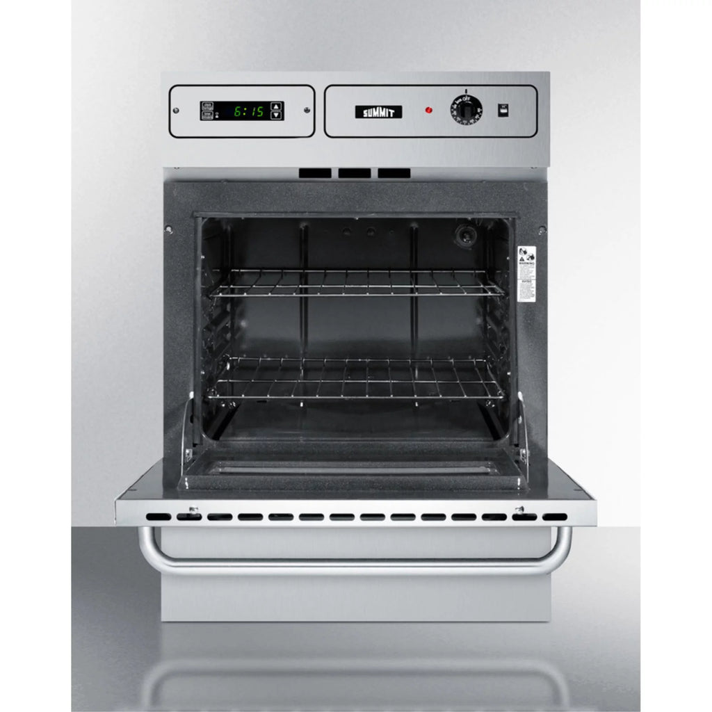 Stainless Steel Gas Wall Oven with Electronic Ignition and Digital Clock/Timer H822