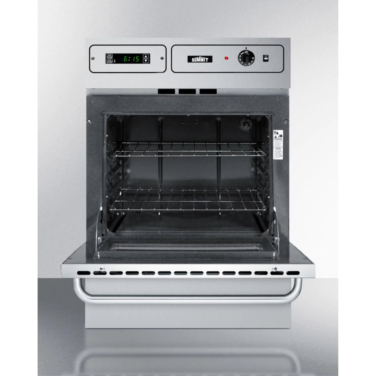 Stainless Steel Gas Wall Oven with Electronic Ignition and Digital Clock/Timer H822