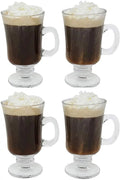 Irish Coffee Glass Coffee Mugs Footed 8 oz. (4) S5604