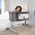 Dark Grey Lightweight Bassinet Bedside Sleeper Y77323