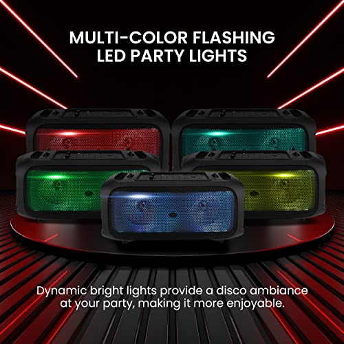 600W Rechargeable Portable Boombox Speaker with Microphone X92378