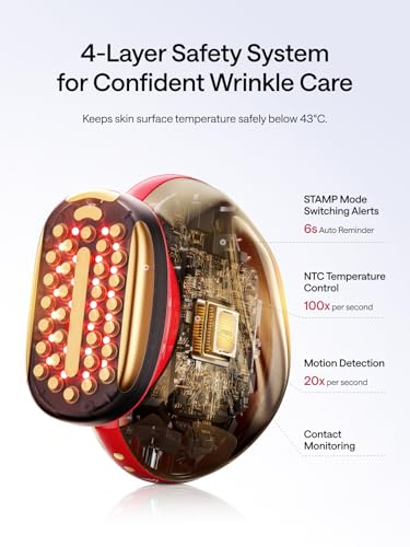 Facial Toning Device, Microcurrent Facial Device, Red Light Therapy, 4 Modes, 5 Intensity Levels D365