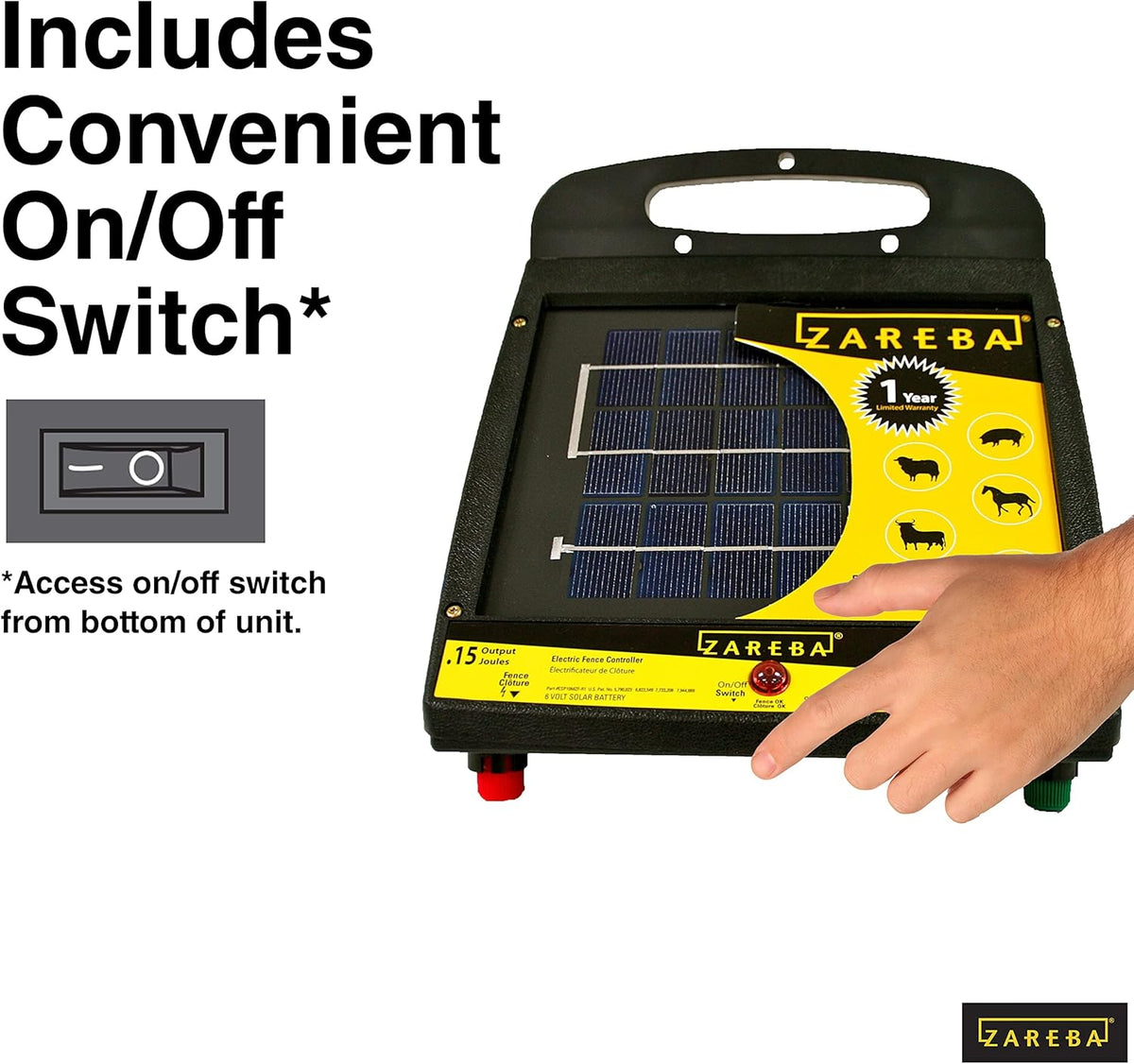10-Mile Solar Electric Fence Charger T5336