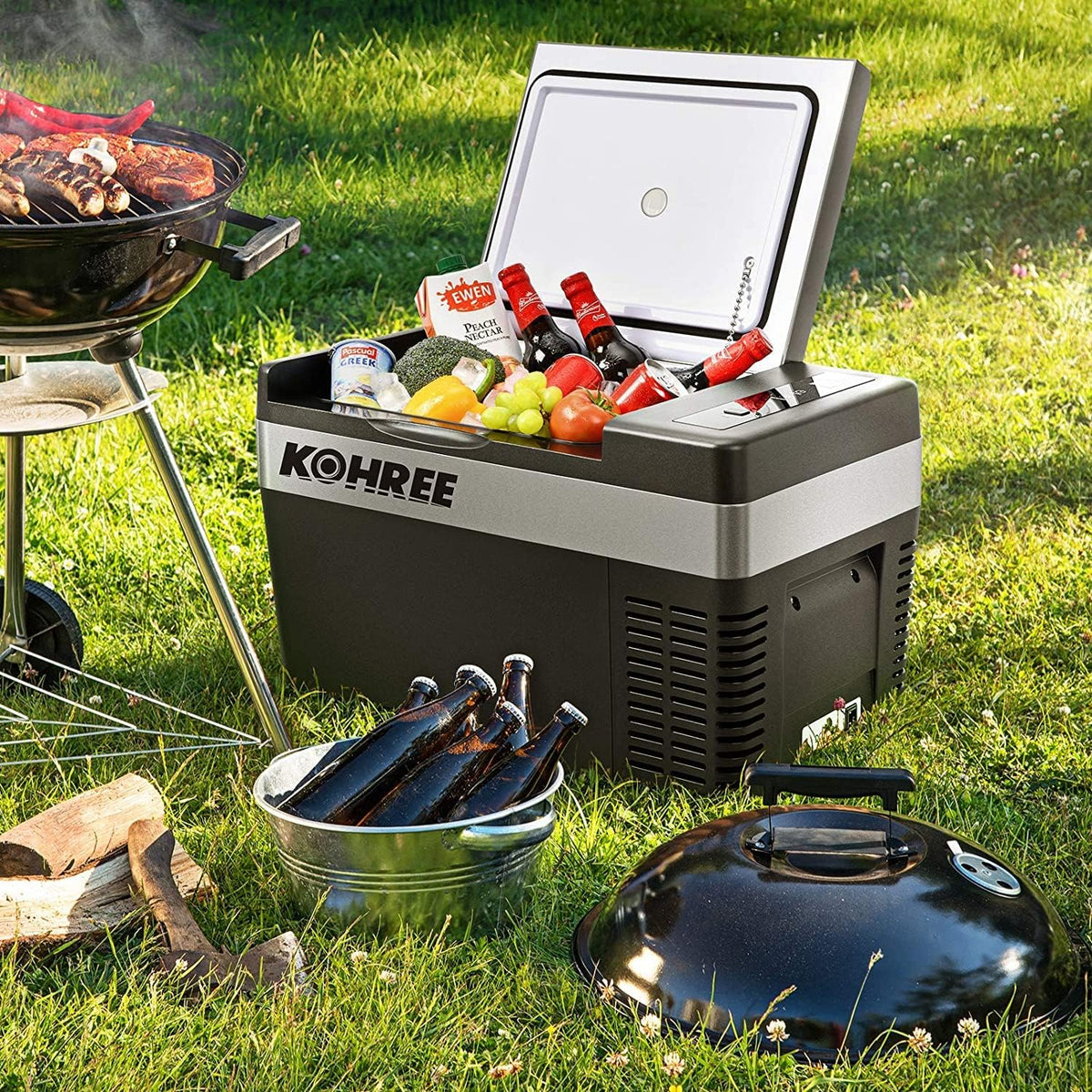 Portable 12 Volt Refrigerator 26 Quart Electric Cooler Z858738