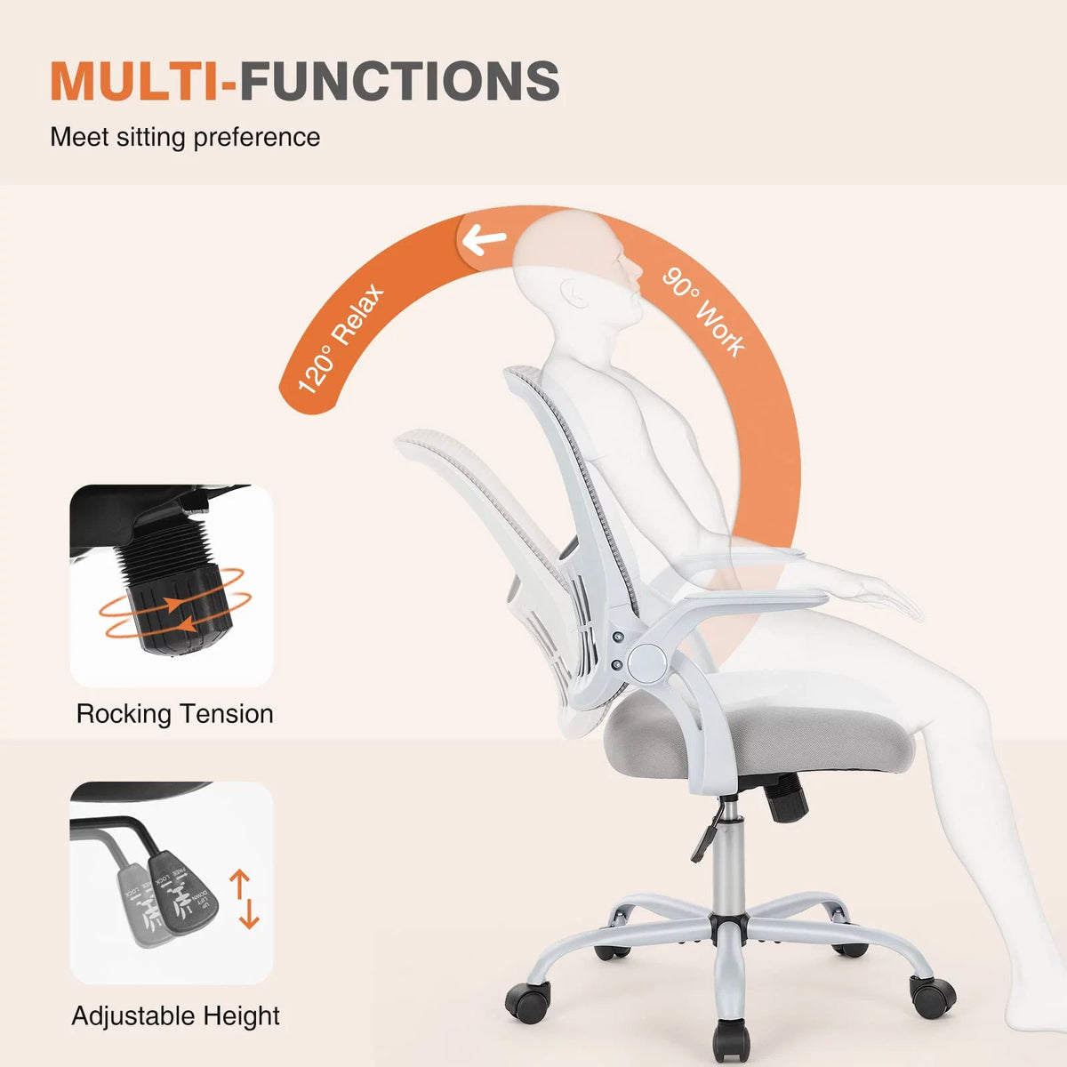Ergonomic Mesh Office Chair with Lumbar Support L530